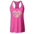 thumbnail image 1 of Shop4Ever Women's Easter Heart Bunny Carrot Daisy Spring Cluster Racerback Tank Top Small Fuchsia, 1 of 5