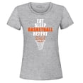 thumbnail image 1 of Shop4Ever Women's Eat Sleep Basketball Repeat Graphic T-Shirt X-Large Sports Grey, 1 of 5