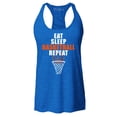 thumbnail image 1 of Shop4Ever Women's Eat Sleep Basketball Repeat Racerback Tank Top Large Royal Blue, 1 of 5