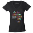 thumbnail image 1 of Shop4Ever Women's Education is Freedom African History Books Slim Fit V-Neck T-Shirt Small Black, 1 of 5