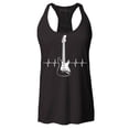 thumbnail image 1 of Shop4Ever Women's Electric Guitar Heartbeat Musician Racerback Tank Top XX-Large Black, 1 of 5