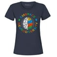thumbnail image 1 of Shop4Ever Women's Embrace Neurodiversity Brain Autism Spectrum ADS Graphic T-Shirt Medium Navy, 1 of 5