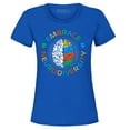thumbnail image 1 of Shop4Ever Women's Embrace Neurodiversity Brain Autism Spectrum ADS Graphic T-Shirt Small Royal Blue, 1 of 5