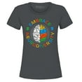 thumbnail image 1 of Shop4Ever Women's Embrace Neurodiversity Brain Autism Spectrum ADS Graphic T-Shirt X-Large Charcoal, 1 of 5