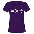 thumbnail image 1 of Shop4Ever Women's Equality Is Greater Than Division Equal Rights Graphic T-Shirt Large Purple, 1 of 5