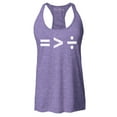 thumbnail image 1 of Shop4Ever Women's Equality Is Greater Than Division Equal Rights Racerback Tank Top Large Purple, 1 of 5