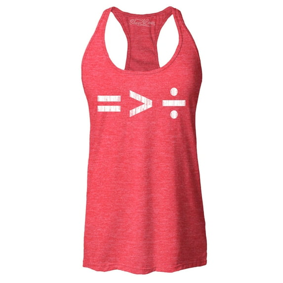 Shop4Ever Women's Equality Is Greater Than Division Equal Rights Racerback Tank Top Small Red