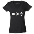 thumbnail image 1 of Shop4Ever Women's Equality Is Greater Than Division Equal Rights Slim Fit V-Neck T-Shirt Large Black, 1 of 5