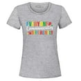 thumbnail image 1 of Shop4Ever Women's Everyone Communicates Differently Autism Graphic T-Shirt X-Large Sports Grey, 1 of 5