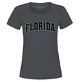 thumbnail image 1 of Shop4Ever Women's Florida State Letter Print Graphic T-Shirt Medium Charcoal, 1 of 5