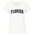 thumbnail image 1 of Shop4Ever Women's Florida State Letter Print Graphic T-Shirt Small White, 1 of 5