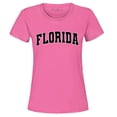 thumbnail image 1 of Shop4Ever Women's Florida State Letter Print Graphic T-Shirt XX-Large Azalea Pink, 1 of 5