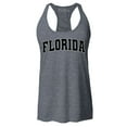 thumbnail image 1 of Shop4Ever Women's Florida State Letter Print Racerback Tank Top XX-Large Charcoal, 1 of 5