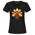 thumbnail image 1 of Shop4Ever Women's Football Turkey Thanksgiving Graphic T-Shirt XXX-Large Black, 1 of 5