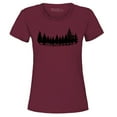 thumbnail image 1 of Shop4Ever Women's Forest Trees Nature Mountains Wildlife Graphic T-Shirt Small Maroon, 1 of 5