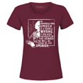 thumbnail image 1 of Shop4Ever Women's Free Speech Inspiring Quote Frederick Douglass Graphic T-Shirt Medium Maroon, 1 of 5