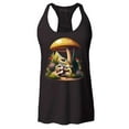 thumbnail image 1 of Shop4Ever Women's Frog Playing Guitar Mushroom Cottagecore Racerback Tank Top Large Black, 1 of 5