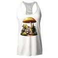 thumbnail image 1 of Shop4Ever Women's Frog Playing Guitar Mushroom Cottagecore Racerback Tank Top Small White, 1 of 5