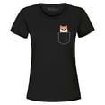 thumbnail image 1 of Shop4Ever Women's Funny Corgi Pocket Size Dog Lovers Graphic T-Shirt X-Large Black, 1 of 5