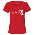 thumbnail image 1 of Shop4Ever Women's Gamer Heartbeat Controller Graphic T-Shirt X-Large Red, 1 of 5