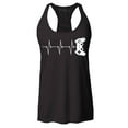 thumbnail image 1 of Shop4Ever Women's Gamer Heartbeat Controller Racerback Tank Top Large Black, 1 of 5