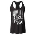 thumbnail image 1 of Shop4Ever Women's German Shepherd American Flag Racerback Tank Top Small Black, 1 of 5