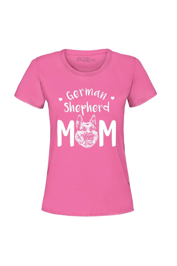 Women's German Shepherd Graphic T-Shirt XX-Large Azalea Pink