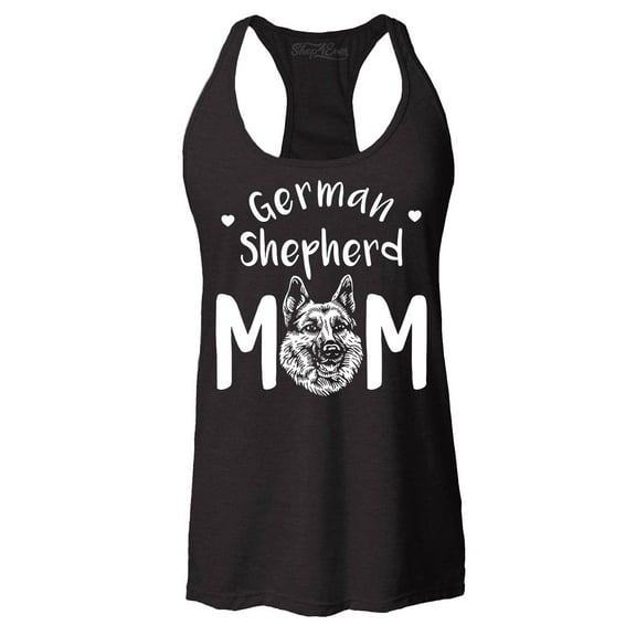 Shop4Ever Women's German Shepherd Racerback Tank Top Large Black