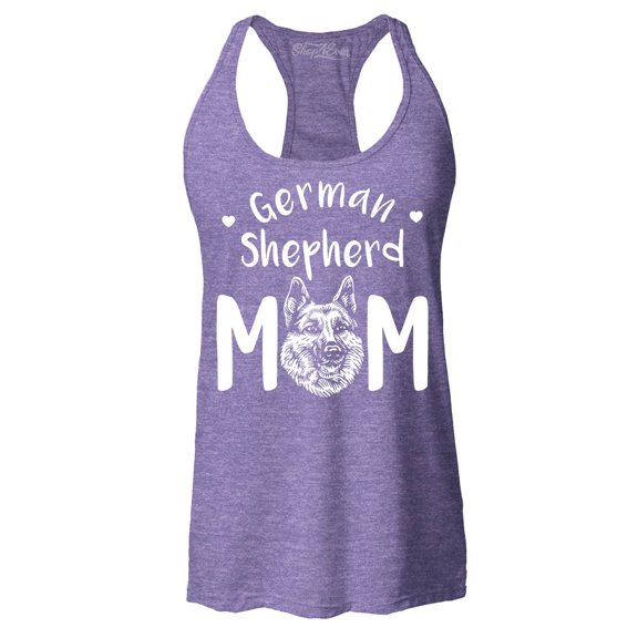 Shop4Ever Women's German Shepherd Racerback Tank Top Large Purple