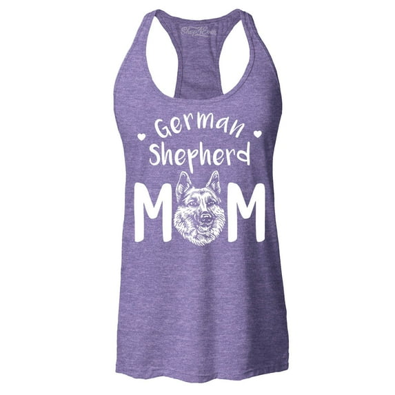 Shop4Ever Women's German Shepherd Racerback Tank Top X-Large Purple