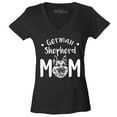 thumbnail image 1 of Shop4Ever Women's German Shepherd Slim Fit V-Neck T-Shirt X-Small Black, 1 of 5