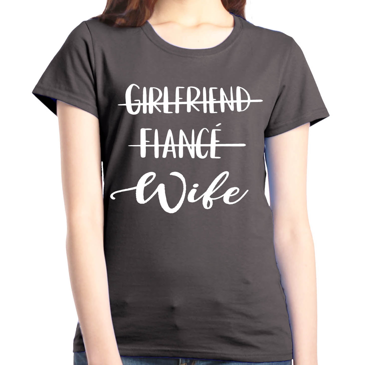Girlfriend fiance best sale wife t shirts