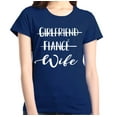 thumbnail image 1 of Shop4Ever Women's Girlfriend Fiance Wife Wedding Graphic T-Shirt X-Large Navy, 1 of 5