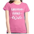 thumbnail image 1 of Shop4Ever Women's Girlfriend Fiance Wife Wedding Graphic T-Shirt XX-Large Azalea Pink, 1 of 5