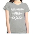 thumbnail image 1 of Shop4Ever Women's Girlfriend Fiance Wife Wedding Graphic T-Shirt XX-Large Sports Grey, 1 of 5