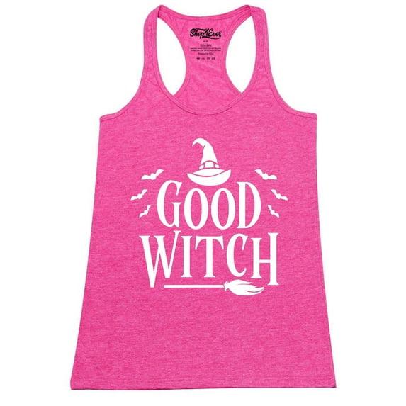 Shop4Ever Women's Good Witch "White" Halloween Costume Racerback Tank Top X-Small Fuchsia