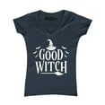 thumbnail image 1 of Shop4Ever Women's Good Witch "White" Halloween Costume Slim Fit V-Neck T-Shirt Large Charcoal, 1 of 5