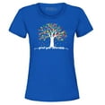 thumbnail image 1 of Shop4Ever Women's Grow Your Awareness Autism Puzzle Tree Graphic T-Shirt Small Royal Blue, 1 of 5