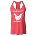 thumbnail image 1 of Shop4Ever Women's Guess What? Chicken Butt Racerback Tank Top XX-Large Red, 1 of 5