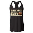 thumbnail image 1 of Shop4Ever Women's Guess What? Turkey Butt Thanksgiving Racerback Tank Top X-Large Black, 1 of 5