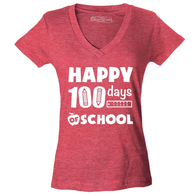 red v neck shirt walmart