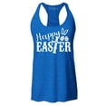 thumbnail image 1 of Shop4Ever Women's Happy Easter With Cross Racerback Tank Top Large Royal Blue, 1 of 5