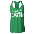 thumbnail image 1 of Shop4Ever Women's Happy Easter With Cross Racerback Tank Top X-Large Kelly Green, 1 of 5
