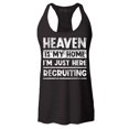 thumbnail image 1 of Shop4Ever Women's Heaven is My Home I'm Just Here Recruiting Religious Christian Racerback Tank Top Large Black, 1 of 5