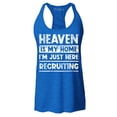 thumbnail image 1 of Shop4Ever Women's Heaven is My Home I'm Just Here Recruiting Religious Christian Racerback Tank Top XX-Large Royal Blue, 1 of 5