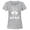 thumbnail image 1 of Shop4Ever Women's Hip Hop Bunny Rabbit Easter  Graphic T-Shirt Large Sports Grey, 1 of 5