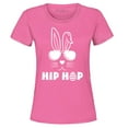 thumbnail image 1 of Shop4Ever Women's Hip Hop Bunny Rabbit Easter  Graphic T-Shirt Small Azalea Pink, 1 of 5