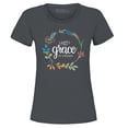 thumbnail image 1 of Shop4Ever Women's His Grace is Enough Graphic T-Shirt Large Charcoal, 1 of 5