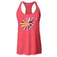 thumbnail image 1 of Shop4Ever Women's Hispanic Heritage Month Flag Flower Racerback Tank Top Medium Red, 1 of 5
