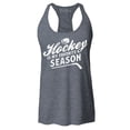 thumbnail image 1 of Shop4Ever Women's Hockey is My Favorite Season Sports Racerback Tank Top Medium Charcoal, 1 of 5